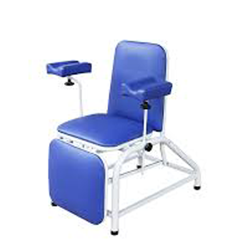 Blood donor chair (SS frame) with adjustable back rest & leg Rest