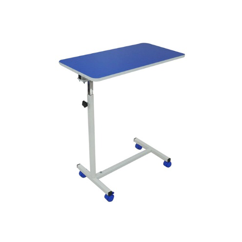 Overbed table abs top with knob mechanism height adjustment