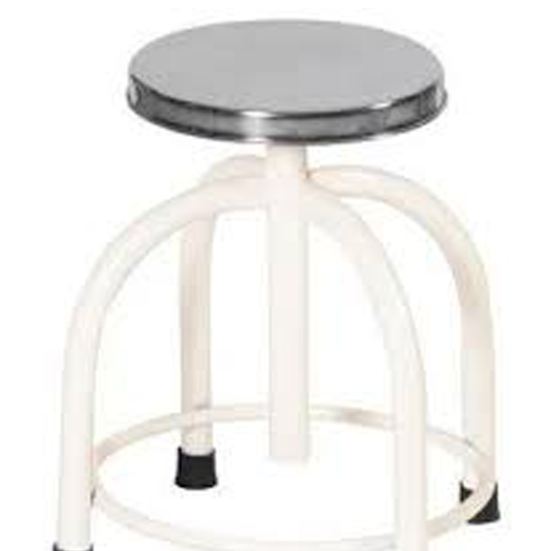 Revolving stool M.S powder coated with SS top